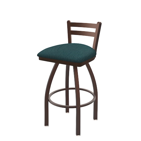 Holland Bar Stool Co 30" Low Back Swivel Bar Stool, Bronze Finish, Graph Tidal Seat 41130BZ022